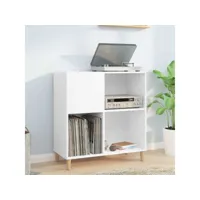 armoire à disques blanc 84,5x38x89 cm bois d'ingénierie