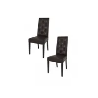 duo de chaises marron - siena - l 54 x l 46 x h 99 cm