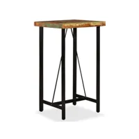 table de bar table haute  table de cuisine bois de récupération massif 60 x 60 x 107 cm meuble pro frco48373