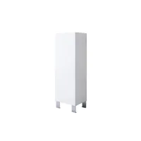 armoire modèle luke v1 (40x138cm) couleur blanc avec pieds en aluminium visd001whwhpa-1box