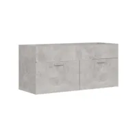 colonne salle de bain - moderne armoire d'évier gris béton 100x38,5x46 cm aggloméré fr2024