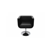 fauteuil salon - fauteuil de bar lot de 2 cuir artificiel noir - design rétro best00005694694-vd-confoma-fauteuil-m05-2380