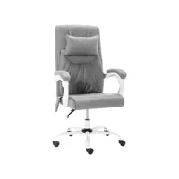 chaise de bureau de massage gris tissu