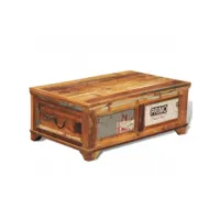 vidaxl table basse avec espace de rangement vintage bois recyclé 241092