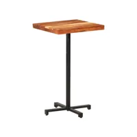 table de bar table haute  table de cuisine carrée 60x60x110 cm bois d'acacia massif meuble pro frco35097
