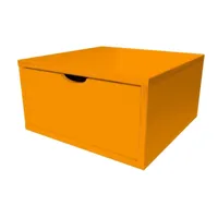 cube de rangement bois 50x50 cm + tiroir  orange cube50t-o
