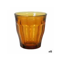 set de verres duralex picardie 250 ml ambre 12 unités (6 pièces)