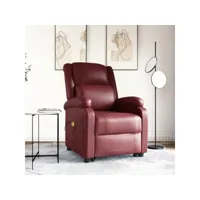 fauteuil relax électrique fauteuil de massage - fauteuil de relaxation bordeaux similicuir meuble pro frco88204