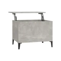 table de salon gris béton 60x44,5x45 cm bois d'ingénierie