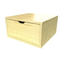 cube de rangement bois 50x50 cm + tiroir  miel cube50t-m