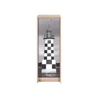classeur à rideau chêne hauteur 104 cm - coloris: phare breton 562 boost105cn562