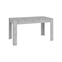 table de salle à manger gris béton 140x74,5x76 cm aggloméré