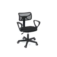 chaise de bureau ergonomique junior lab (noir)