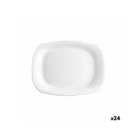 plat à gratin bormioli rocco parma rectangulaire blanc verre (18 x 21 cm) (24 unités)