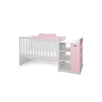 lit bébé évolutif - combiné - bérceau - multi - chambre complète bébé - rose