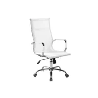 chaise de bureau dfrosi, chaise de direction avec accoudoirs, chaise de bureau ergonomique, blanc, 63x54h106/116 cm 8052773857284