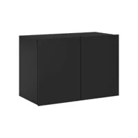 meuble tv mural noir 60x30x41 cm
