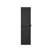 vidaxl armoire de rangement de jardin noir 65x45x172 cm pp rotin