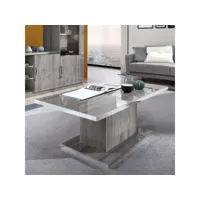 table basse rectangulaire gris - diana - l 110 x l 60 x h 43 cm