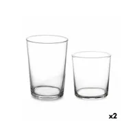 set de verres bistro transparent verre (380 ml) (2 unités) (510 ml)