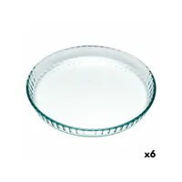 moule pour four pyrex classic rond plat transparent 25 x 25 x 4 cm (6 unités)
