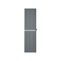 vidaxl armoire de rangement de jardin gris 65x45x172 cm pp rotin