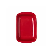 plat de four pyrex supreme rectangulaire rouge céramique (33 x 23 cm)