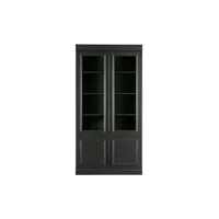 vitrine d'exposition - pin - noir - 215x110x44 - bepurehome - organize