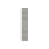 colonne de salle de bain laqué blanc et gris lago l 25 cm