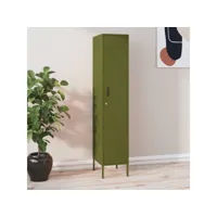 armoire à casiers vert olive 35x46x180 cm acier