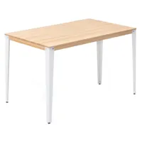 table mange debout lunds 80x160x110cm  blanc-naturel. box furniture ccvl80160108 bl-na