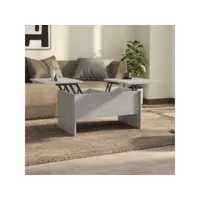 table basse table de salon  bout de canapé gris béton 80x50x42,5 cm bois d'ingénierie meuble pro frco87295
