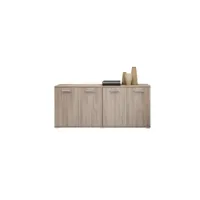 meuble polyvalent meuble de salon en bois mélaminé orme 180x45xh.80 cm