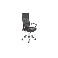 fauteuil de bureau avec roulettes torino noir mesh tissu respirant 99803280
