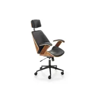 fauteuil de bureau ergonomique noyer et noir fromi 299