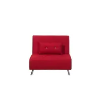 canapé-lit en tissu rouge farris 85658