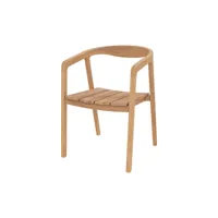 chaise de jardin kora en bois de teck massif