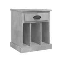 table de chevet - table d'appoint - bout de canapé, armoire de chevet gris béton 43x36x50 cm togp22087