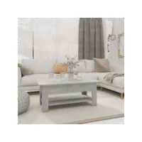 table basse table de salon  bout de canapé gris béton 102x55x42 cm aggloméré meuble pro frco36876