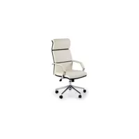 costu - fauteuil style moderne bureau - 117x63x60 cm - mécanisme tilt - pivotant - blanc 144