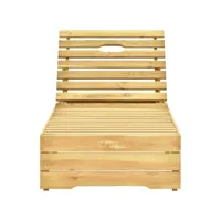 vidaxl chaise longue avec coussin bordeaux bois de pin imprégné