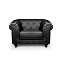 chesterfield - fauteuil chesterfield noir