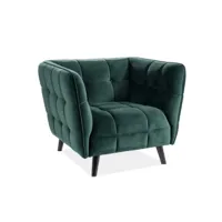 fauteuil design carré velours vert compi 629