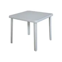 table carrée en résine blanche nettuno 80 x 80 cm