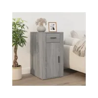armoire de bureau sonoma gris 40x49x75 cm bois d'ingénierie
