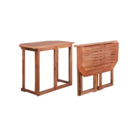 vidaxl table de balcon bois d'acacia massif 90 x 50 x 75 cm 44039