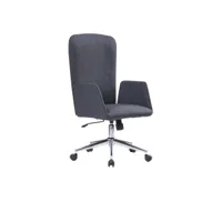 chaise de bureau dgali, fauteuil présidentiel avec accoudoirs, chaise de bureau ergonomique exécutive, 55x56h98/105 cm, gris 8052773857468