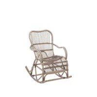 chaise à bascule en bois gris 98x55.5x93.5 cm 70520