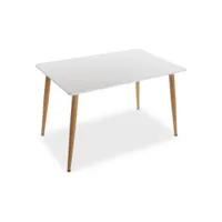 table de salle à manger versa anika marron blanc métal bois mdf (80 x 75 x 120 cm) 22020049