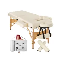 tectake table de massage portable pliante 2 zones rouleaux de positionnement et sac de transport compris 400420